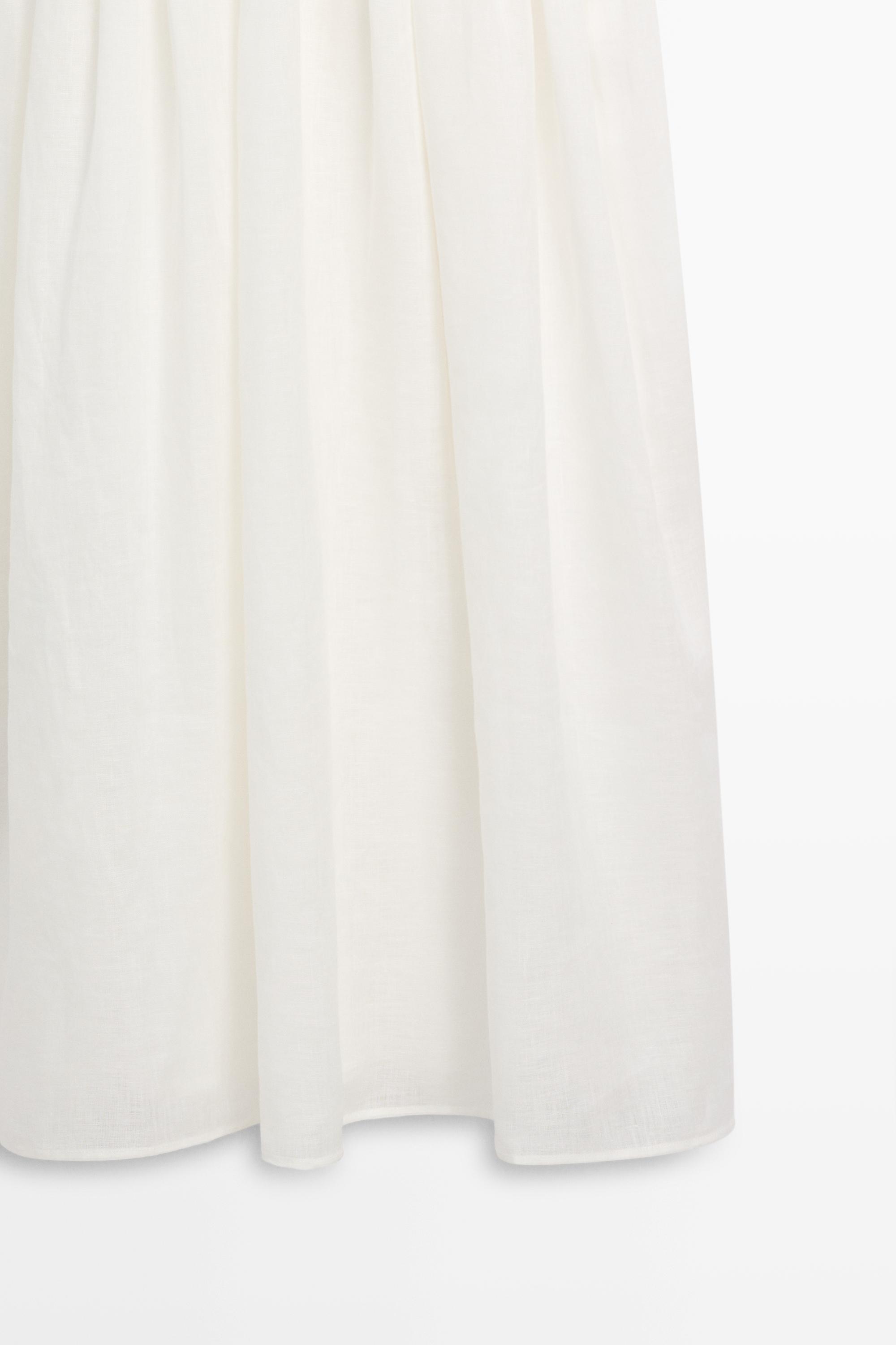 Robe midi combinée à encolure américaine